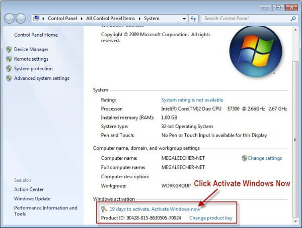 Windows 7 Ultimate Product key 2002