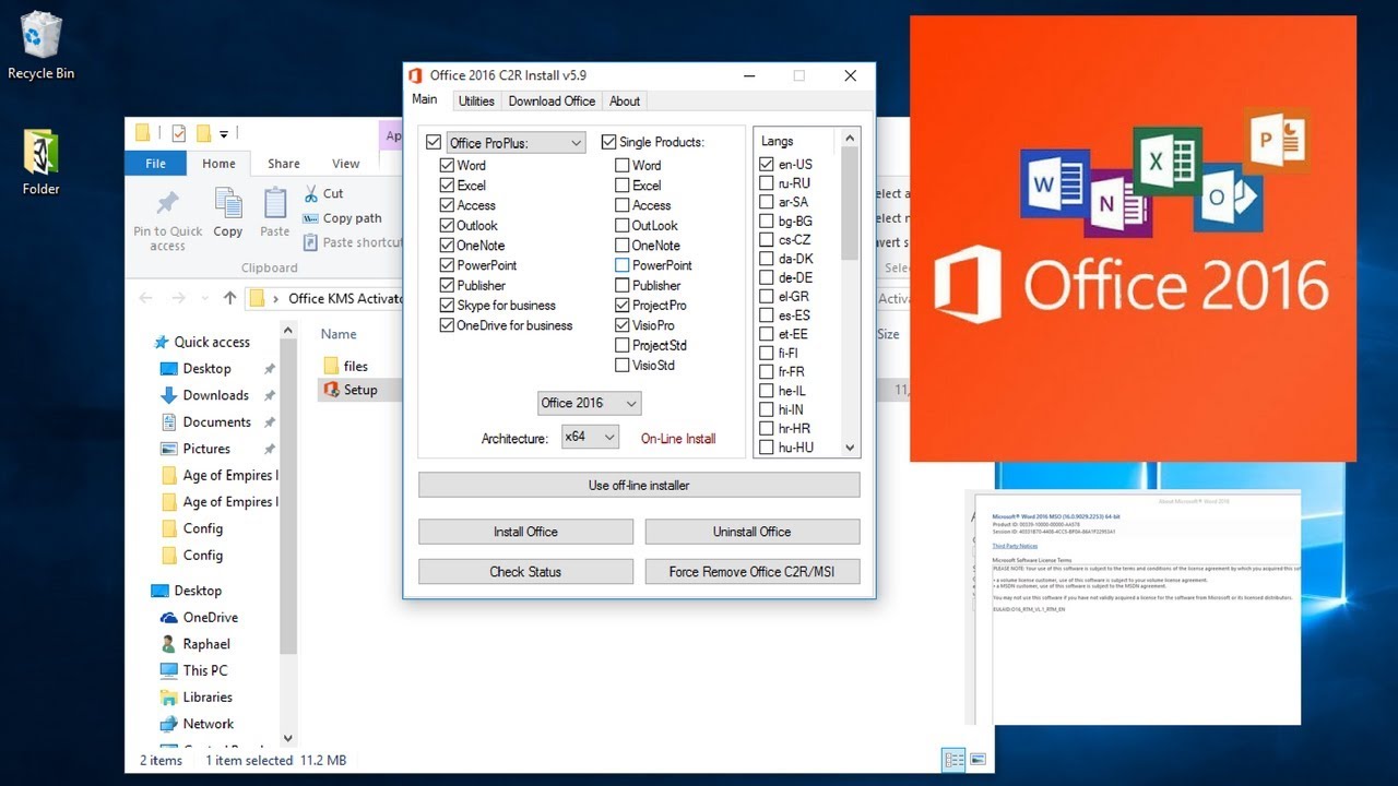 KMS Activator For Microsoft Office 2016 free