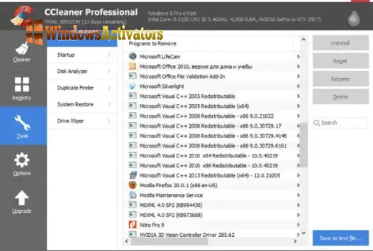 Ccleaner Pro keygen