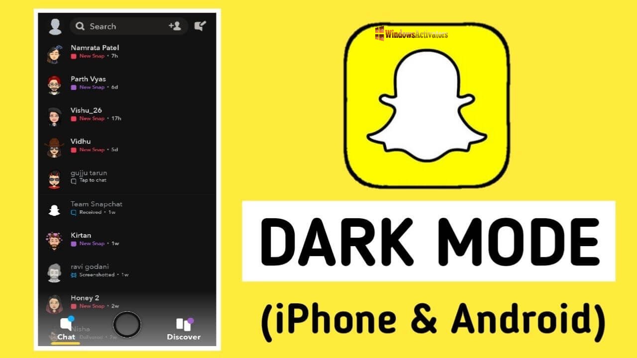 how to get dark mode on snapchat-ink